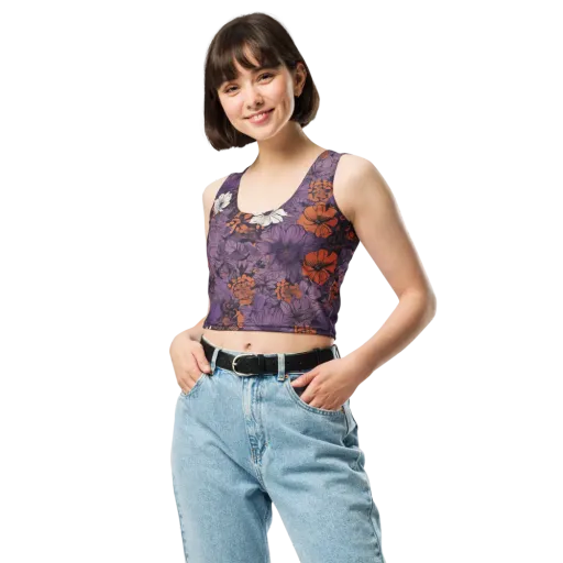 Violet Ember on a Crop Top