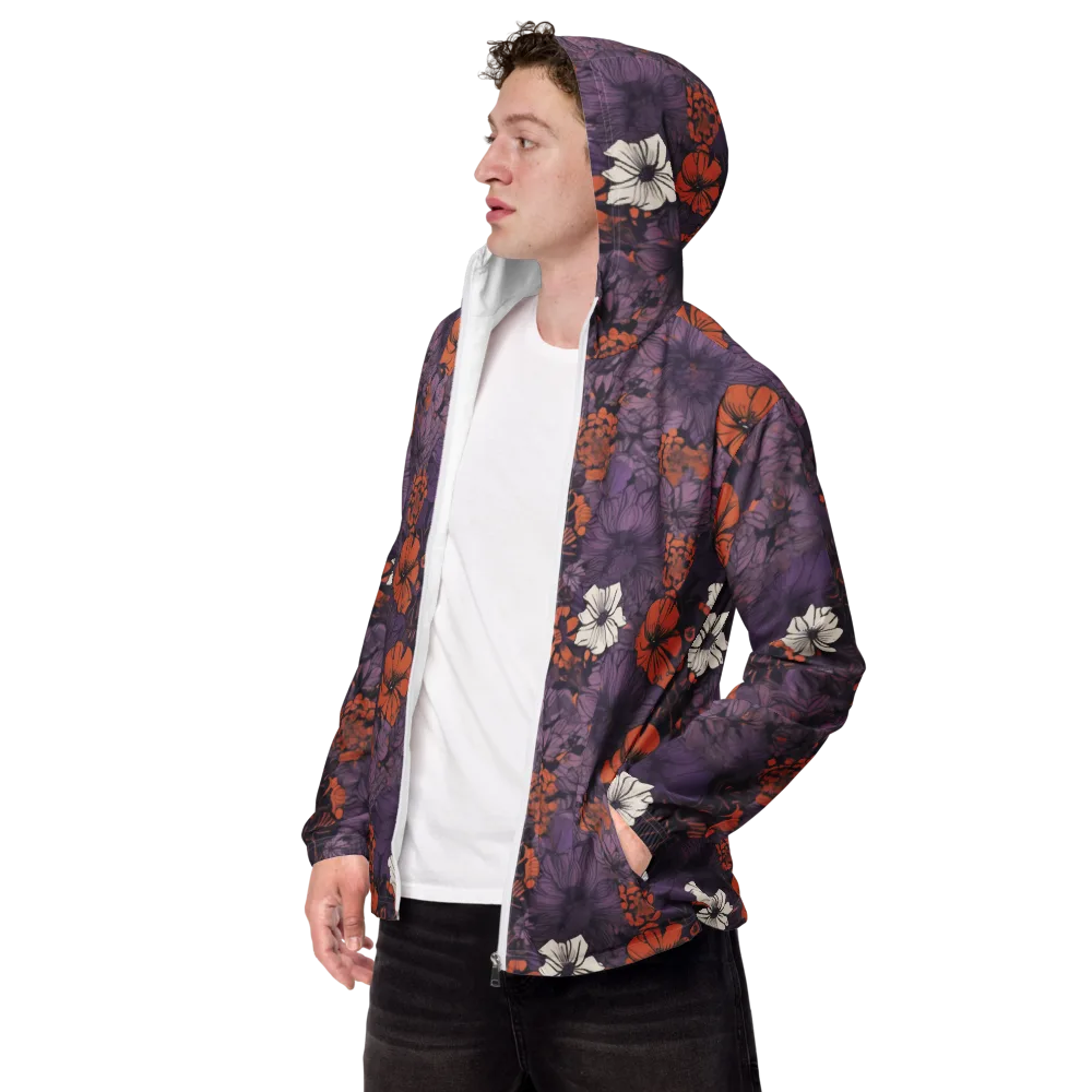 Violet Ember on Men's Windbreaker — Left Front