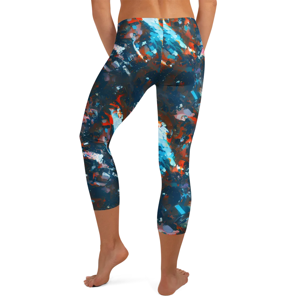 Ghenie's Whirl on Capri Leggings — Back