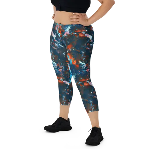 Ghenie's Whirl on a Capri Leggings