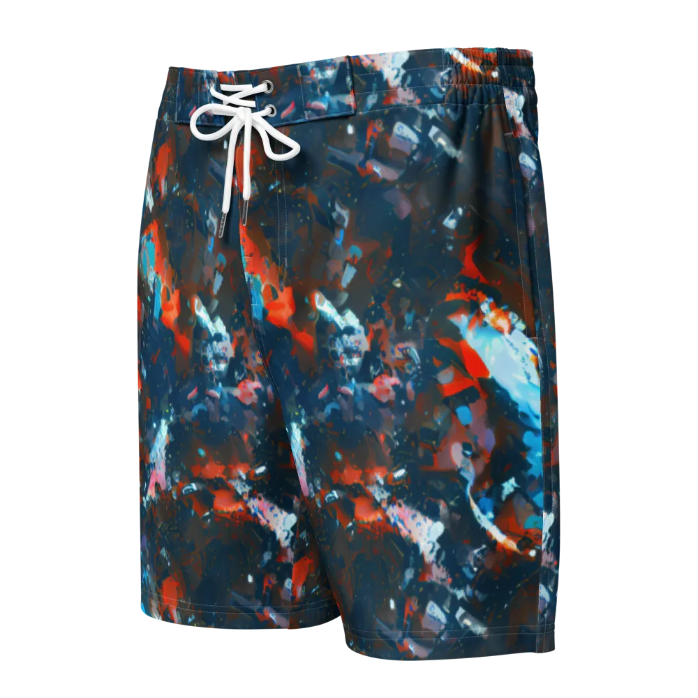 Ghenie's Whirl on Men's Board Shorts — Front