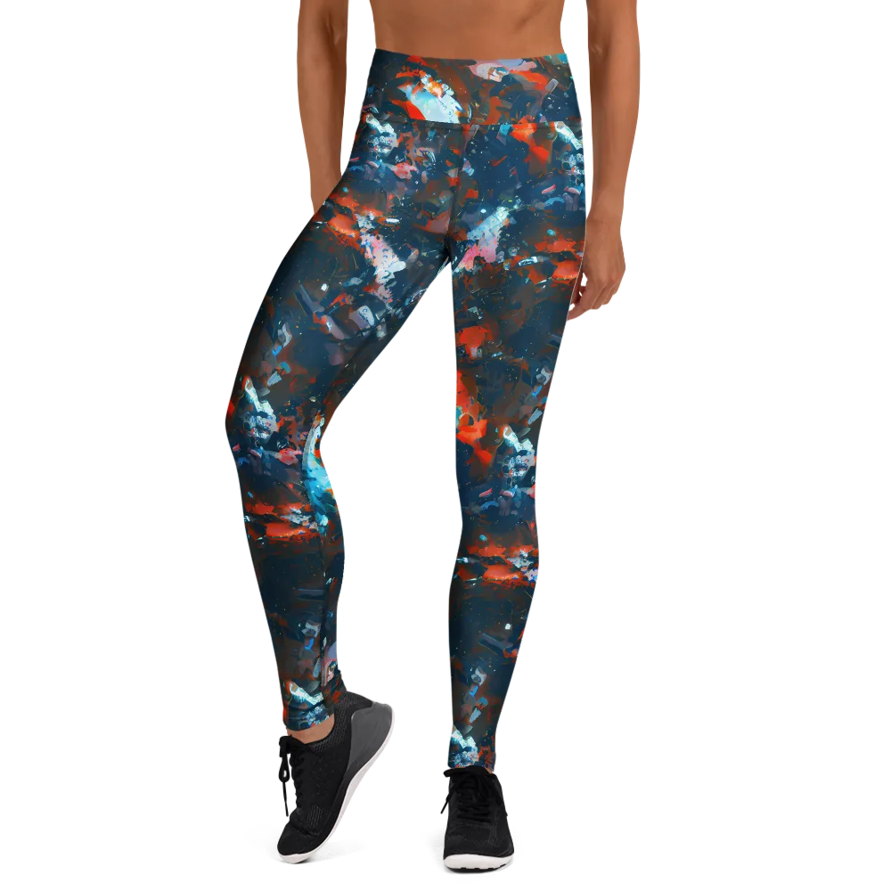 Ghenie's Whirl on Yoga Leggings — Front