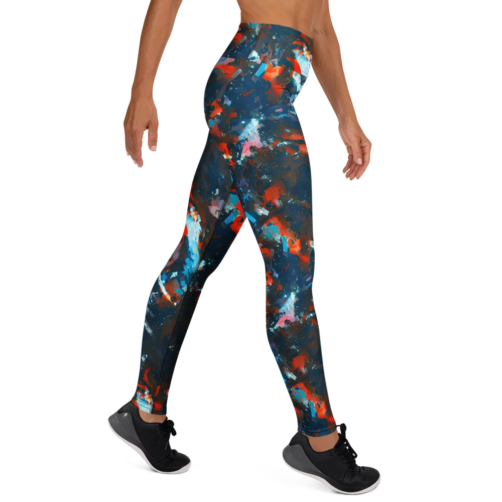 Ghenie's Whirl on Yoga Leggings — Right