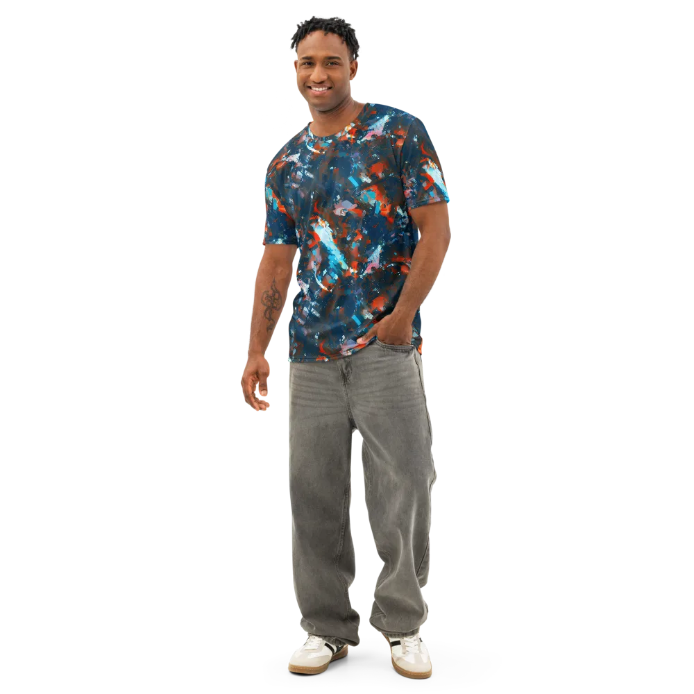 Ghenie's Whirl on Men's Cotton Crew Neck T-Shirt — Front