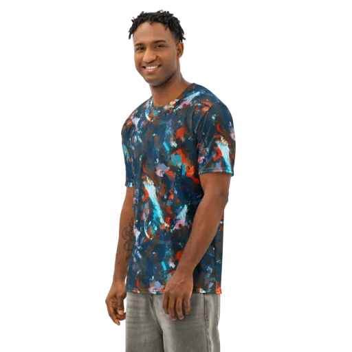 Ghenie's Whirl on a Men's Cotton Crew Neck T-Shirt
