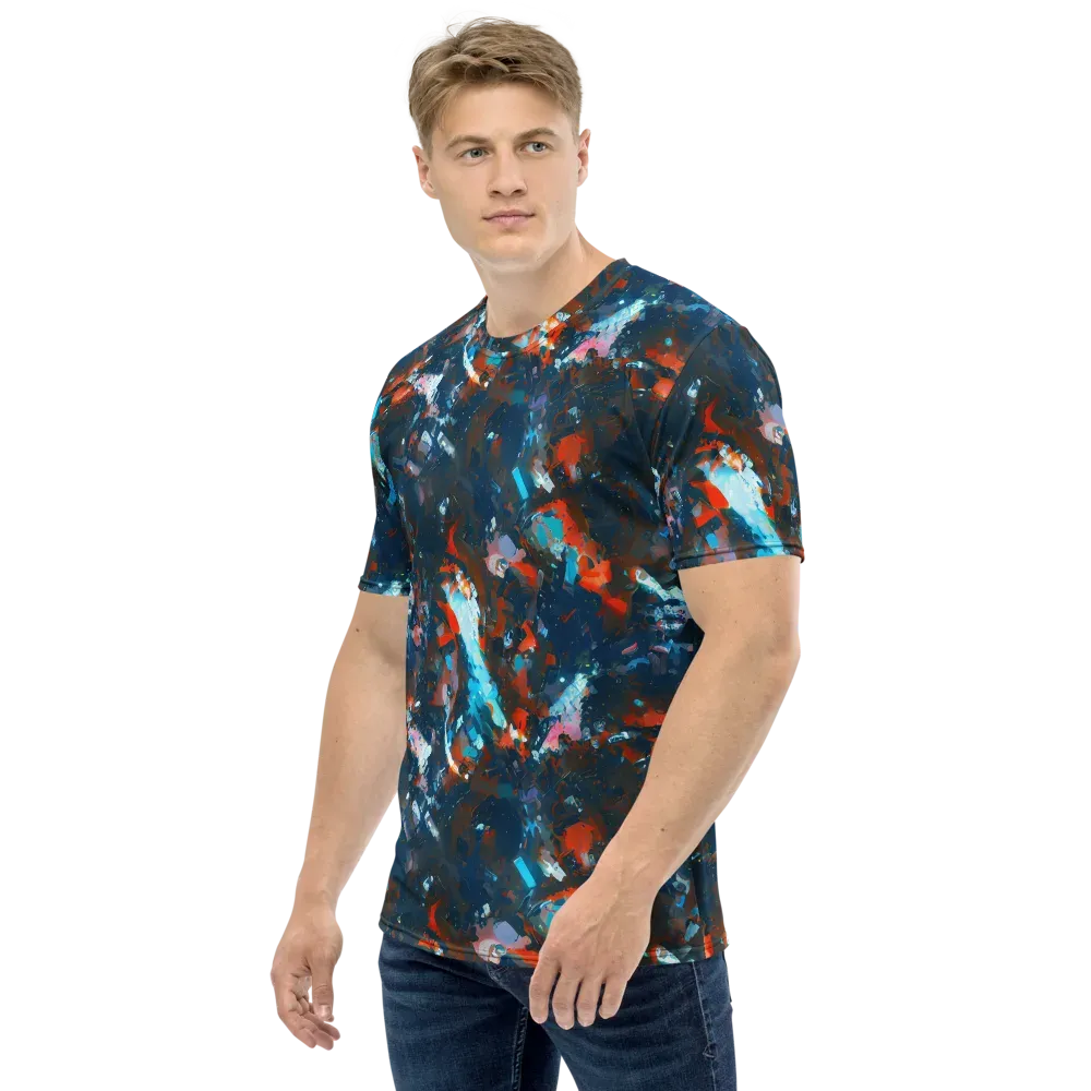 Ghenie's Whirl on Men's Crew Neck T-Shirt — Left