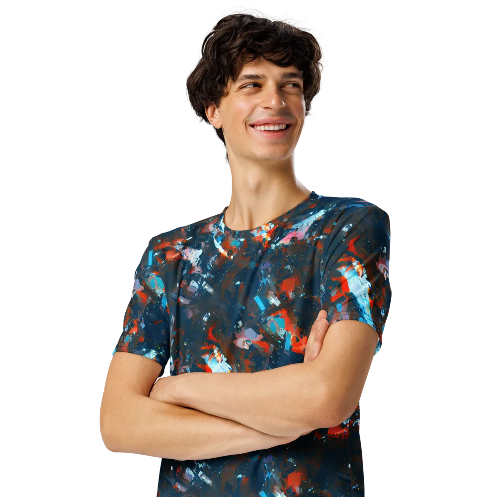 Ghenie's Whirl on Men's Crew Neck T-Shirt — Left Front
