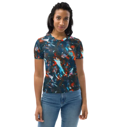 Ghenie's Whirl on a Women's Crew Neck T-Shirt