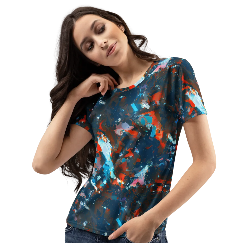 Ghenie's Whirl on Women's Crew Neck T-Shirt — Left Front