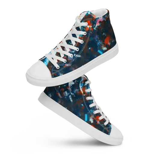 Ghenie's Whirl on a Women's High Top Canvas Shoes