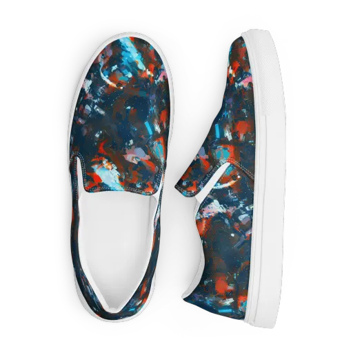 Ghenie's Whirl on a Men's Slip-On Canvas Shoes