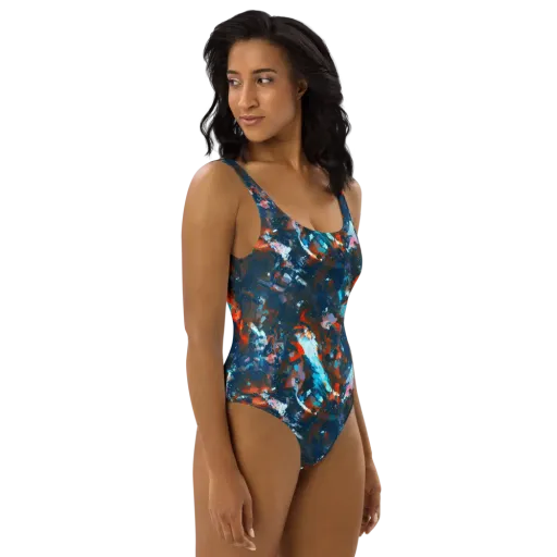 Ghenie's Whirl on a One-Piece Swimsuit
