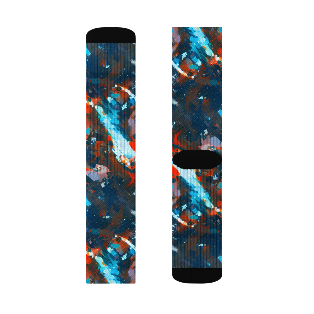 Ghenie's Whirl on Socks — Left Sock