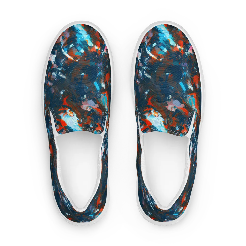 Ghenie's Whirl on Women's Slip-On Canvas Shoes — Front