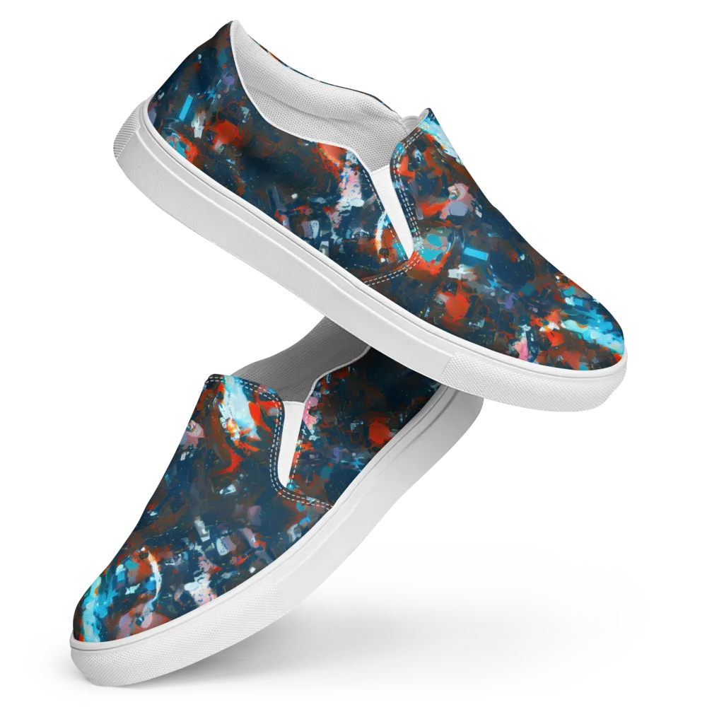 Ghenie's Whirl on Women's Slip-On Canvas Shoes — Front