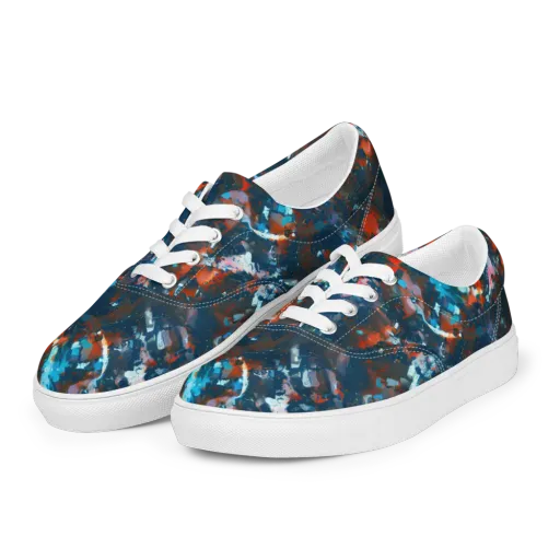 Ghenie's Whirl on a Men's Lace-Up Canvas Shoes