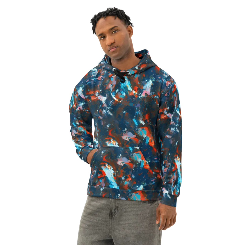 Ghenie's Whirl on Cotton Hoodie — Left Front