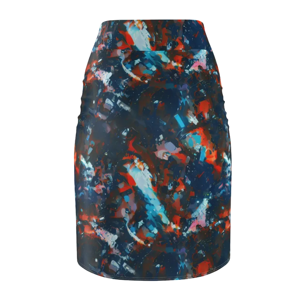 Ghenie's Whirl on Pencil Skirt — Back