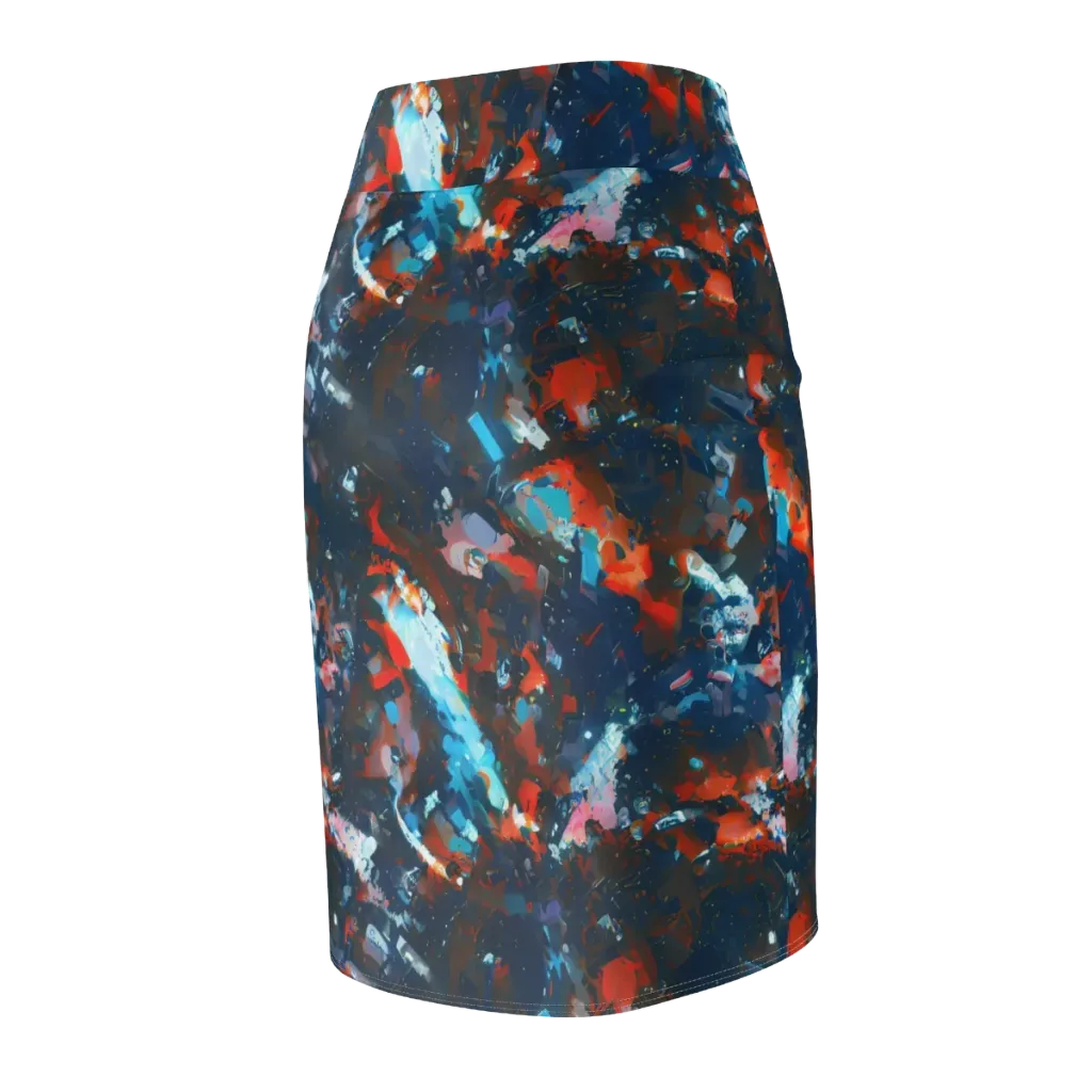 Ghenie's Whirl on Pencil Skirt — Back Side