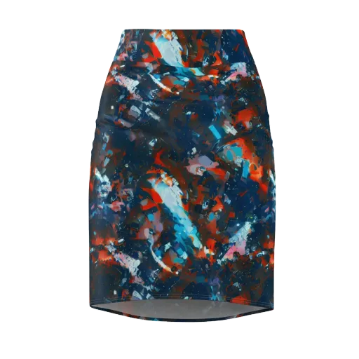 Ghenie's Whirl on a Pencil Skirt