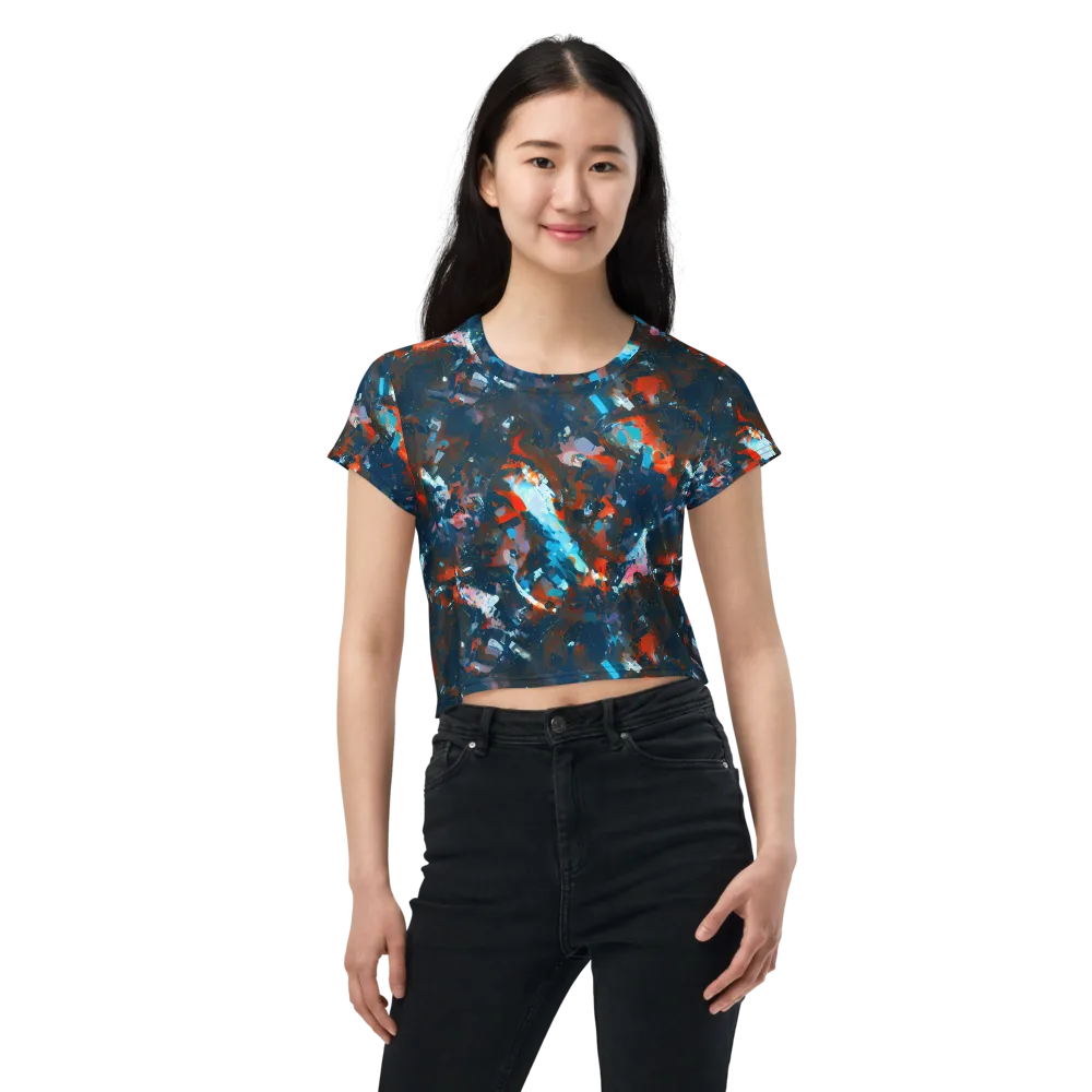 Ghenie's Whirl on Crop Tee — Front