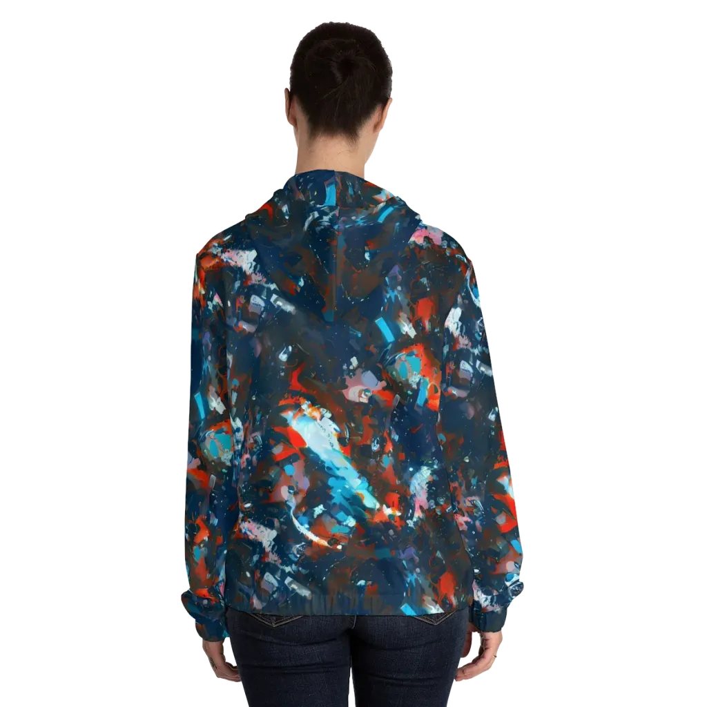 Ghenie's Whirl on Women's Full-Zip Hoodie — Back On Person