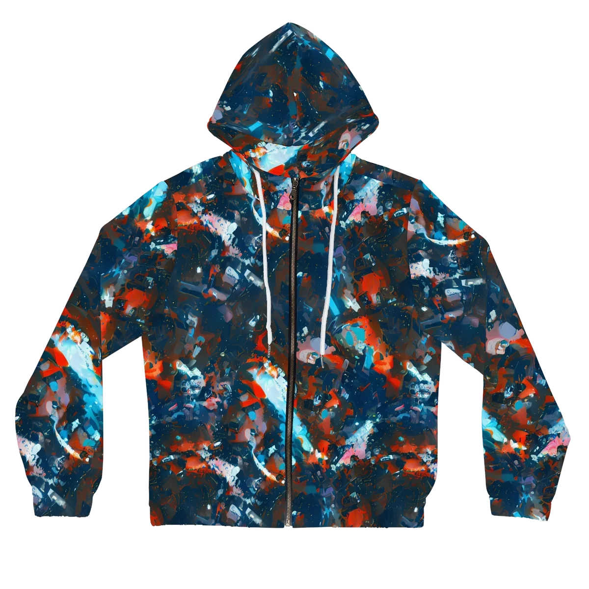 Ghenie's Whirl on Women's Full-Zip Hoodie — Front