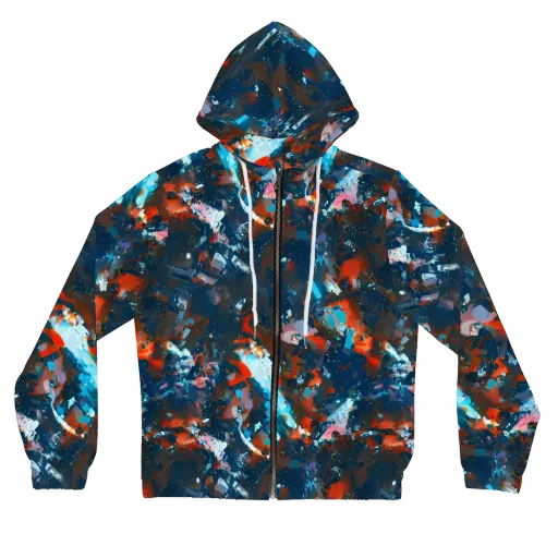 Ghenie's Whirl on a Women's Full-Zip Hoodie