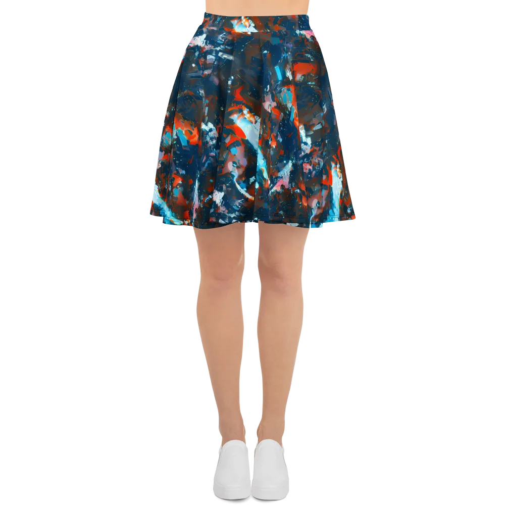 Ghenie's Whirl on Skater Skirt — Front