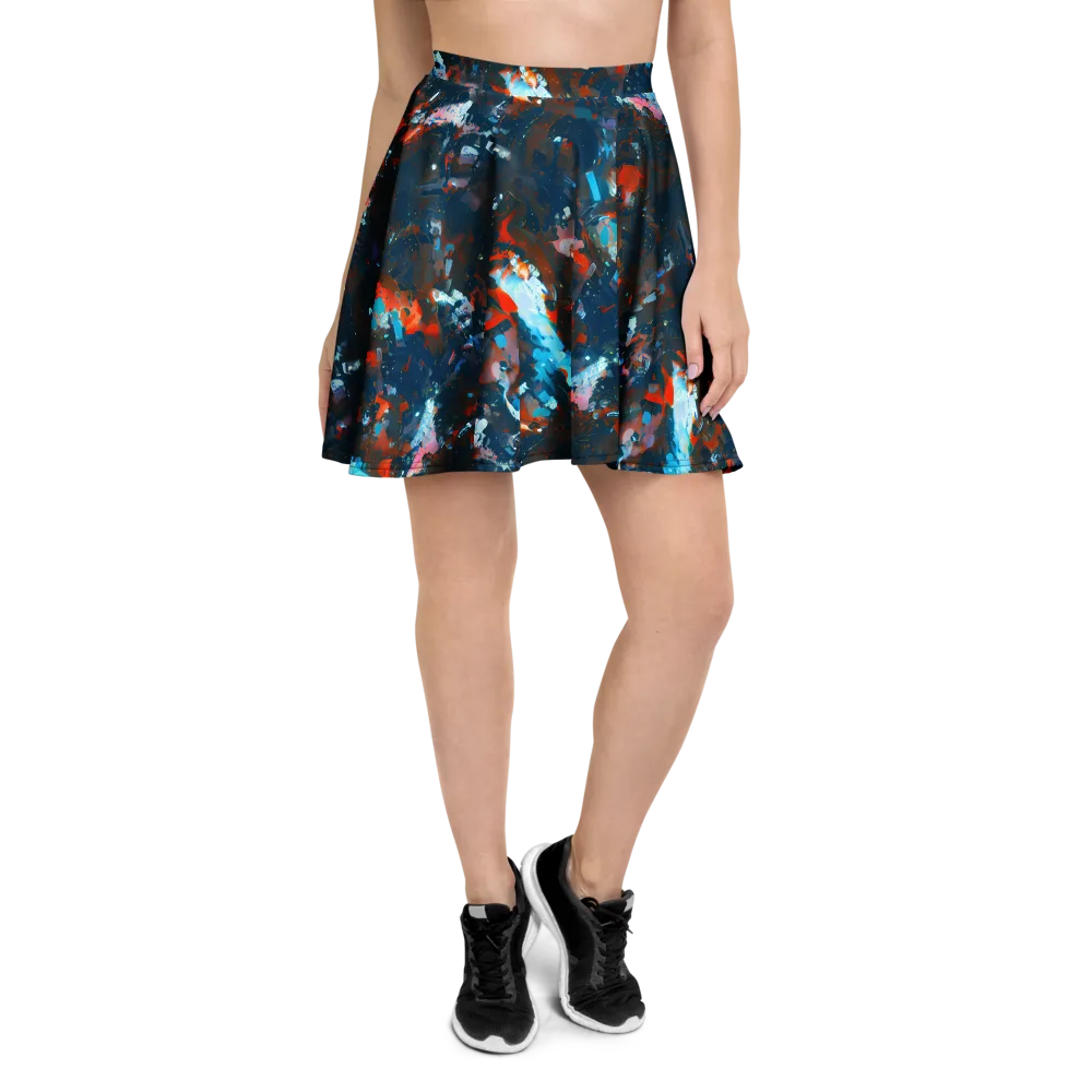Ghenie's Whirl on Skater Skirt — Front