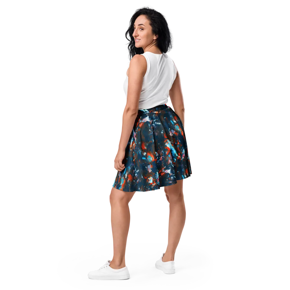 Ghenie's Whirl on Skater Skirt — Back