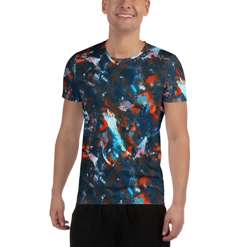 Ghenie's Whirl on Men's Athletic T-Shirt — Front