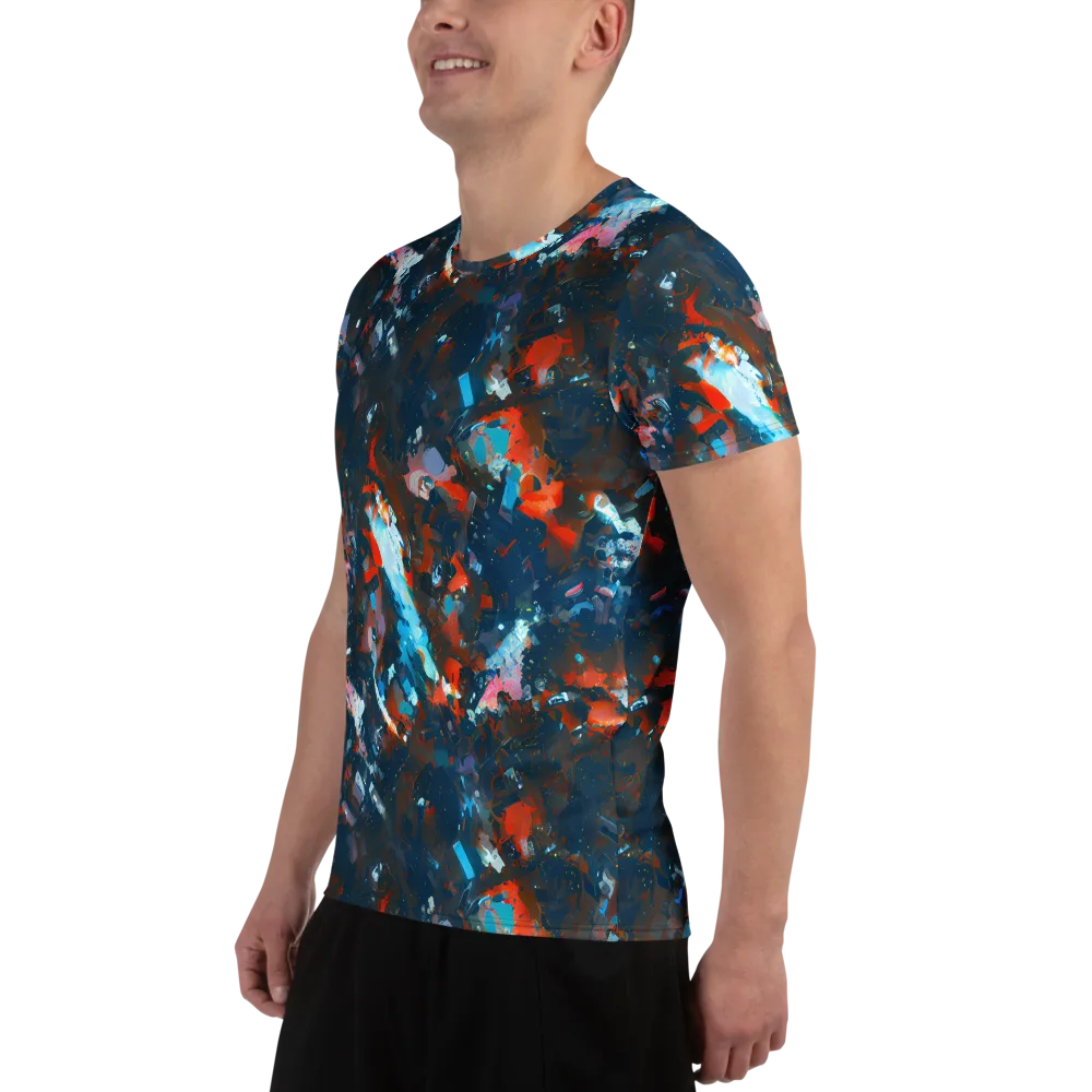 Ghenie's Whirl on Men's Athletic T-Shirt — Left