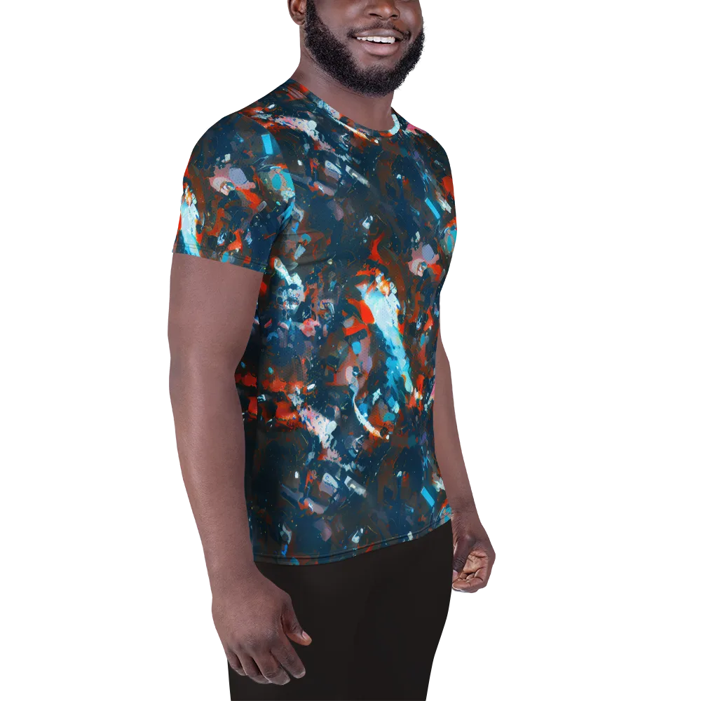 Ghenie's Whirl on Men's Athletic T-Shirt — Right