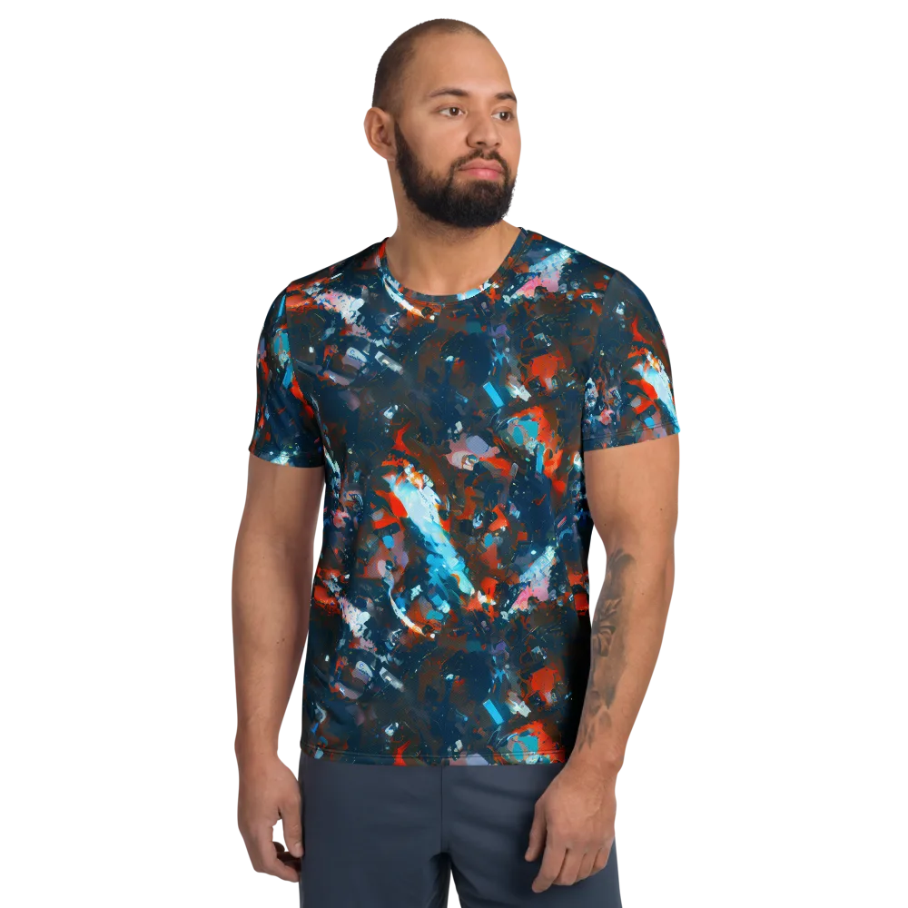 Ghenie's Whirl on Men's Athletic T-Shirt — Front