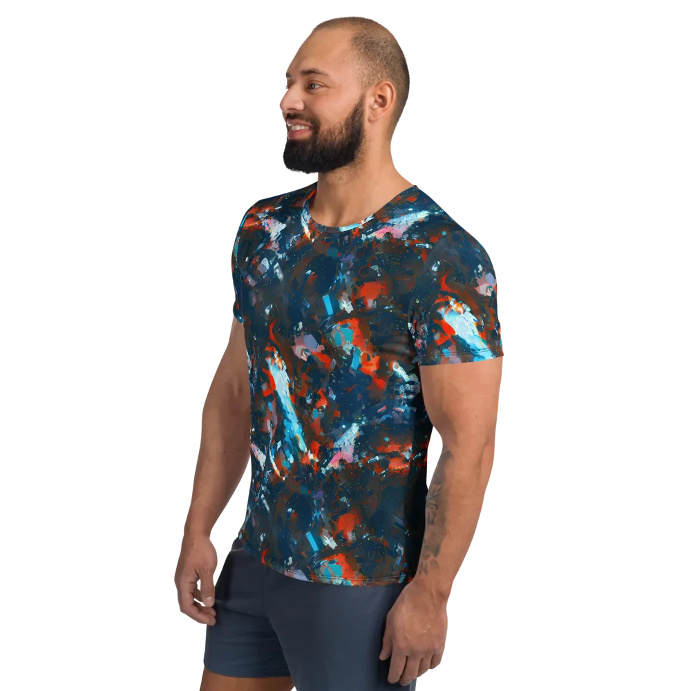 Ghenie's Whirl on Men's Athletic T-Shirt — Left