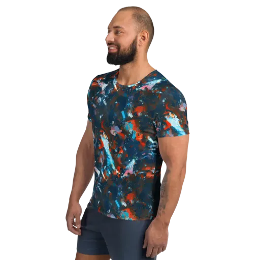 Ghenie's Whirl on a Men's Athletic T-Shirt