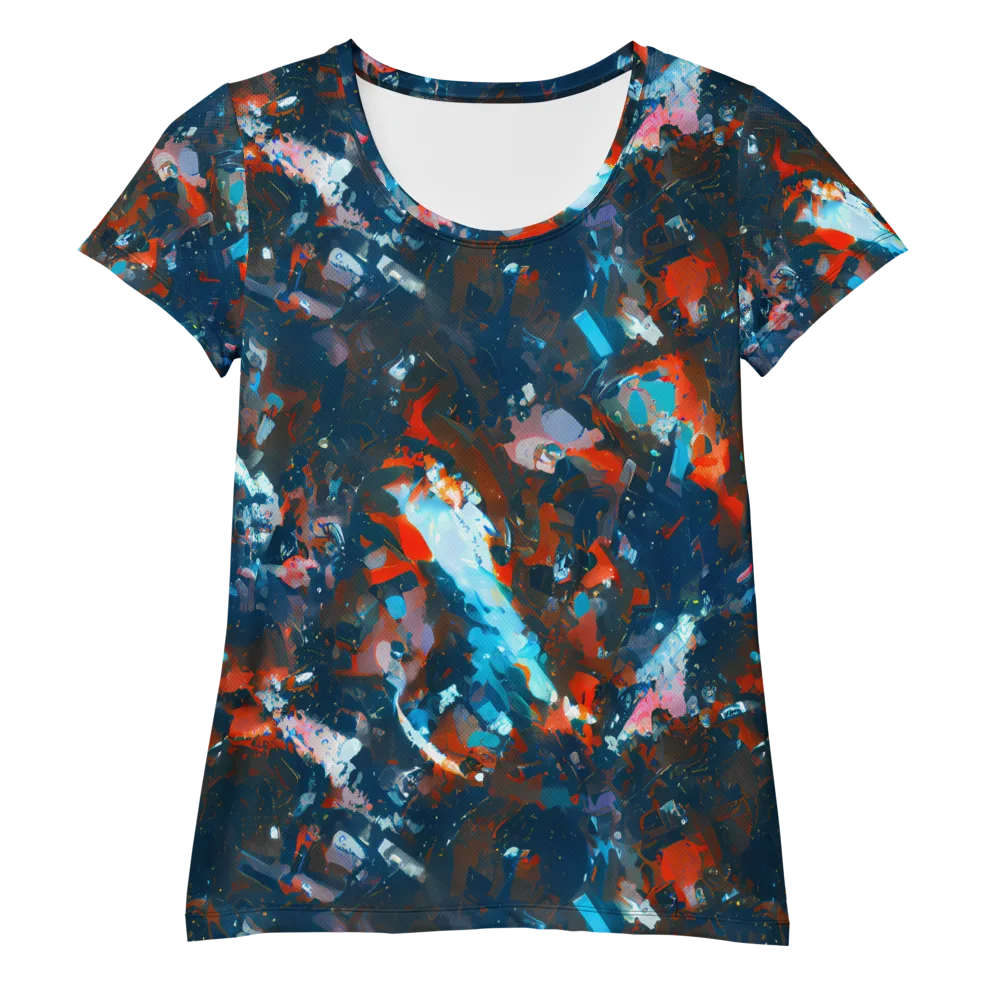 Ghenie's Whirl on Women's Athletic T-Shirt — Front