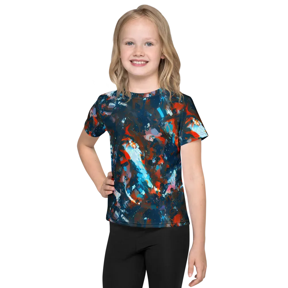 Ghenie's Whirl on Kids Crew Neck T-Shirt — Front