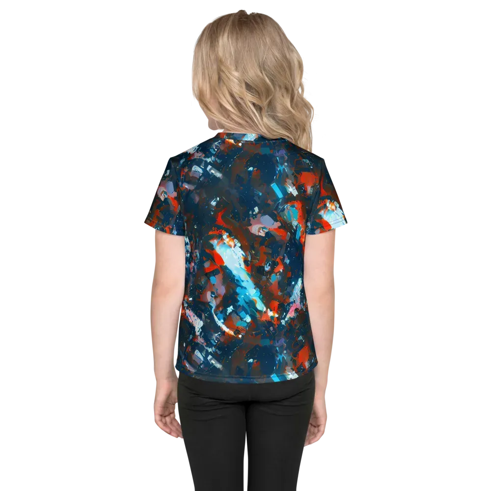 Ghenie's Whirl on Kids Crew Neck T-Shirt — Back