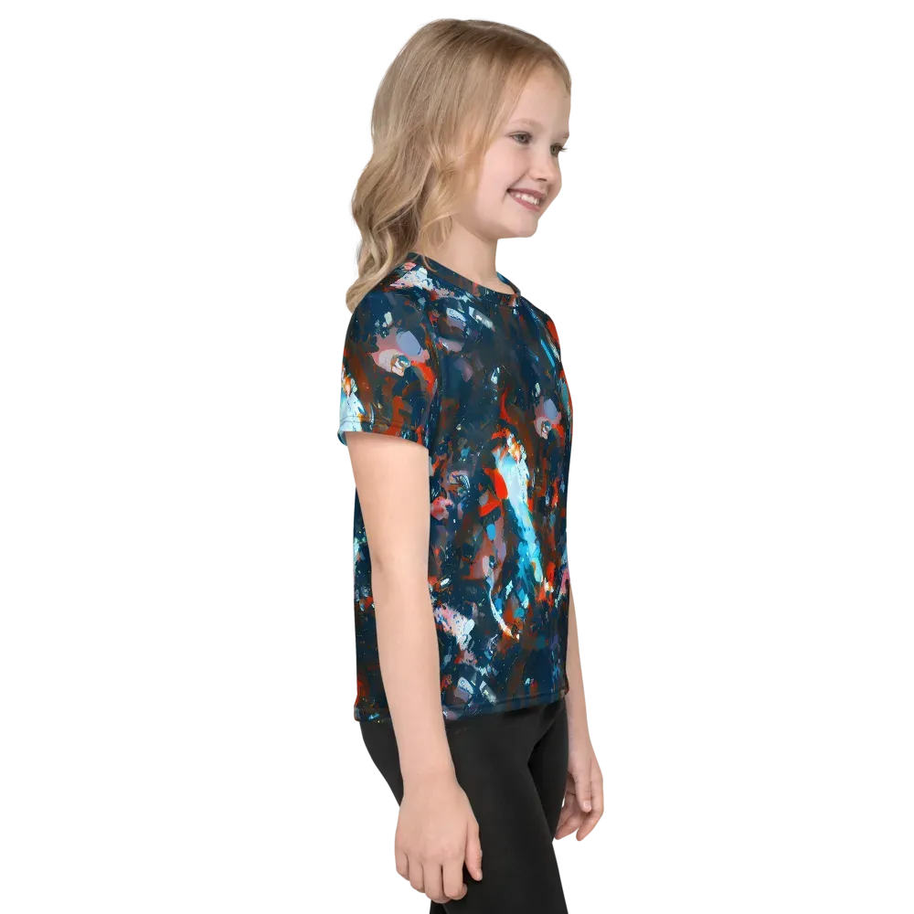 Ghenie's Whirl on Kids Crew Neck T-Shirt — Right