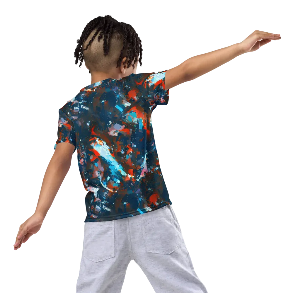 Ghenie's Whirl on Kids Crew Neck T-Shirt — Back
