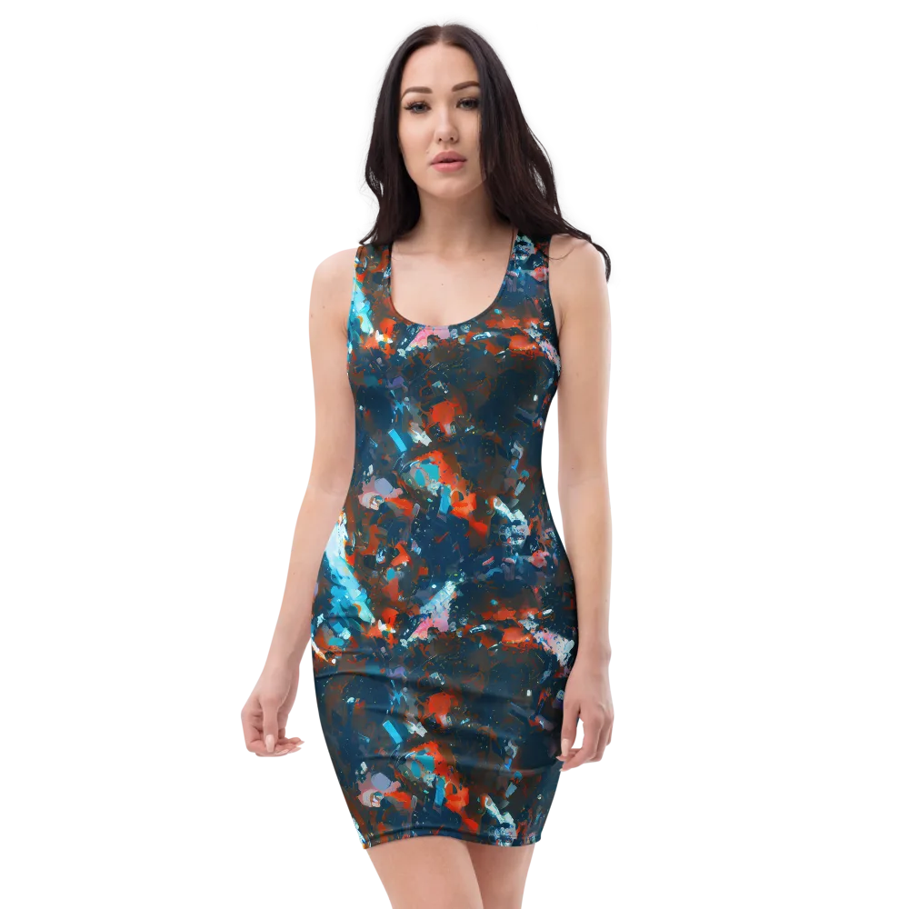 Ghenie's Whirl on Bodycon Dress — Front