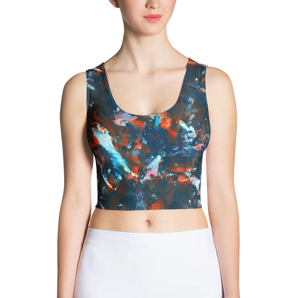 Ghenie's Whirl on Crop Top — Front