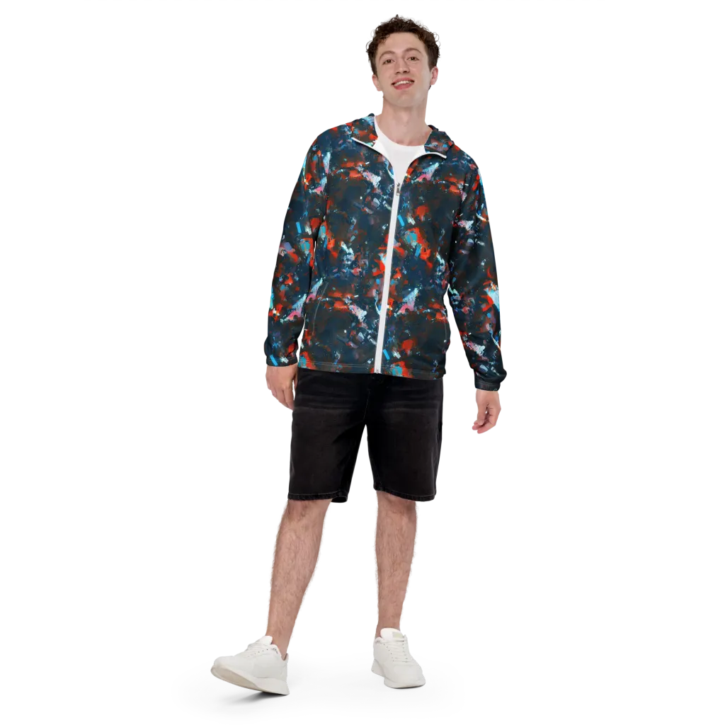 Ghenie's Whirl on Men's Windbreaker — Front