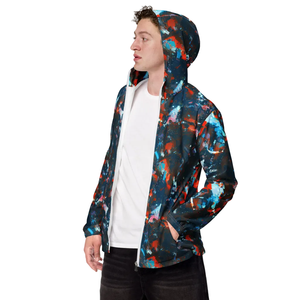 Ghenie's Whirl on Men's Windbreaker — Left Front