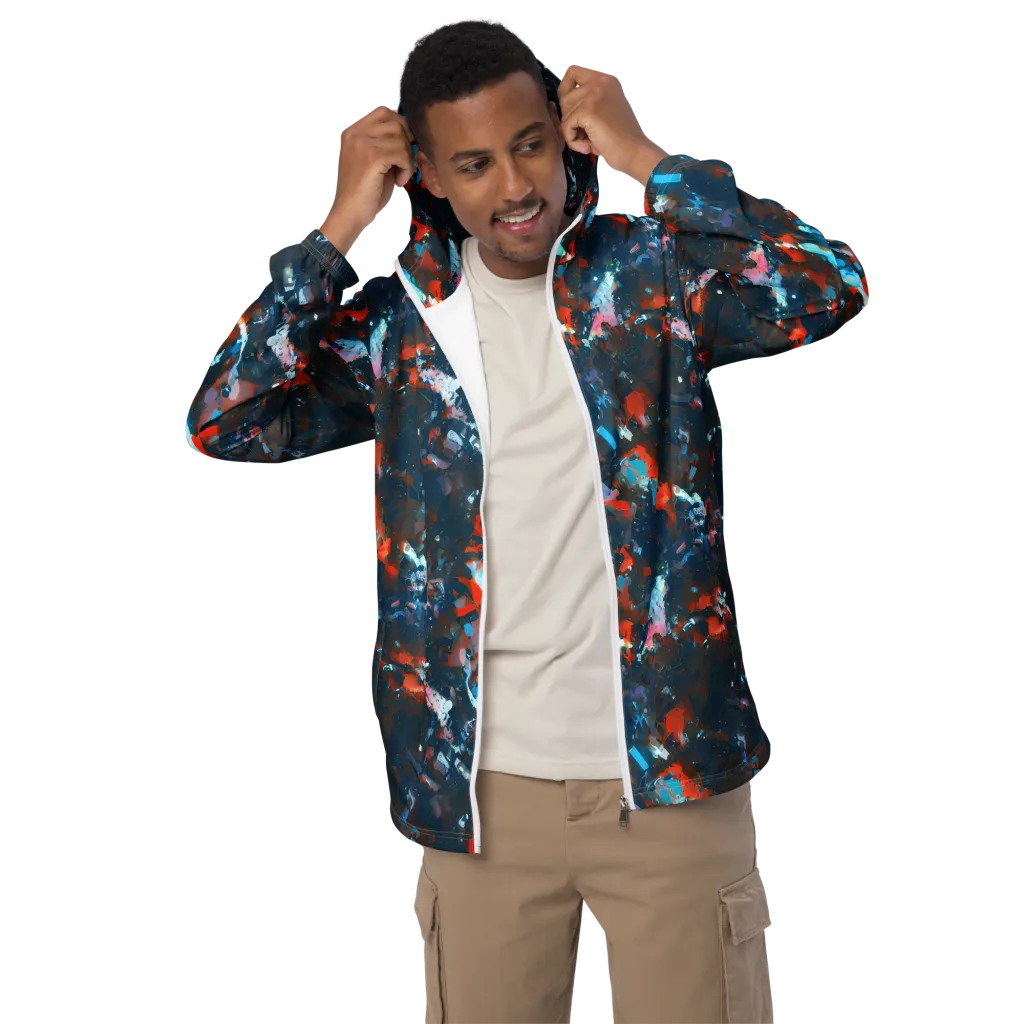 Ghenie's Whirl on Men's Windbreaker — Front