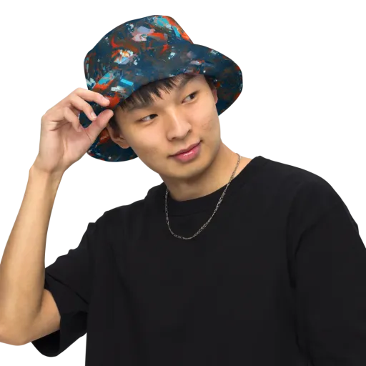Ghenie's Whirl on a Reversible Bucket Hat