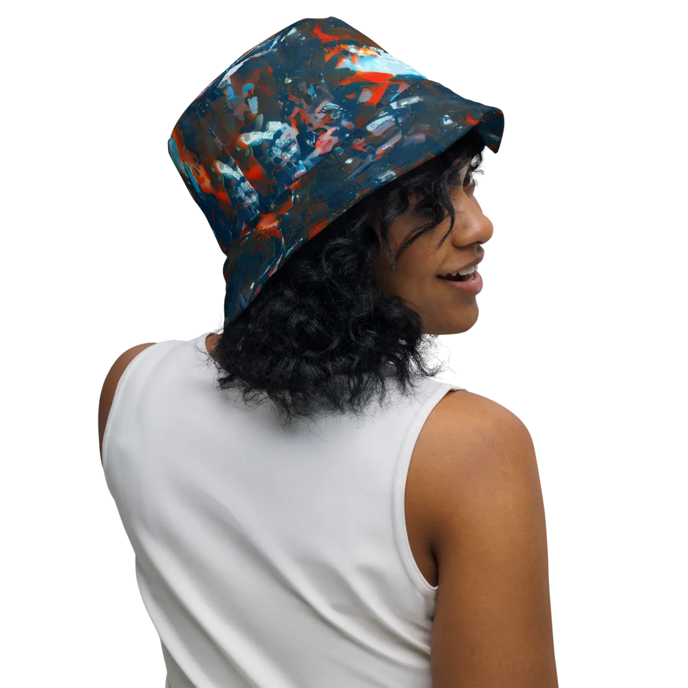 Ghenie's Whirl on Reversible Bucket Hat — Right Outside