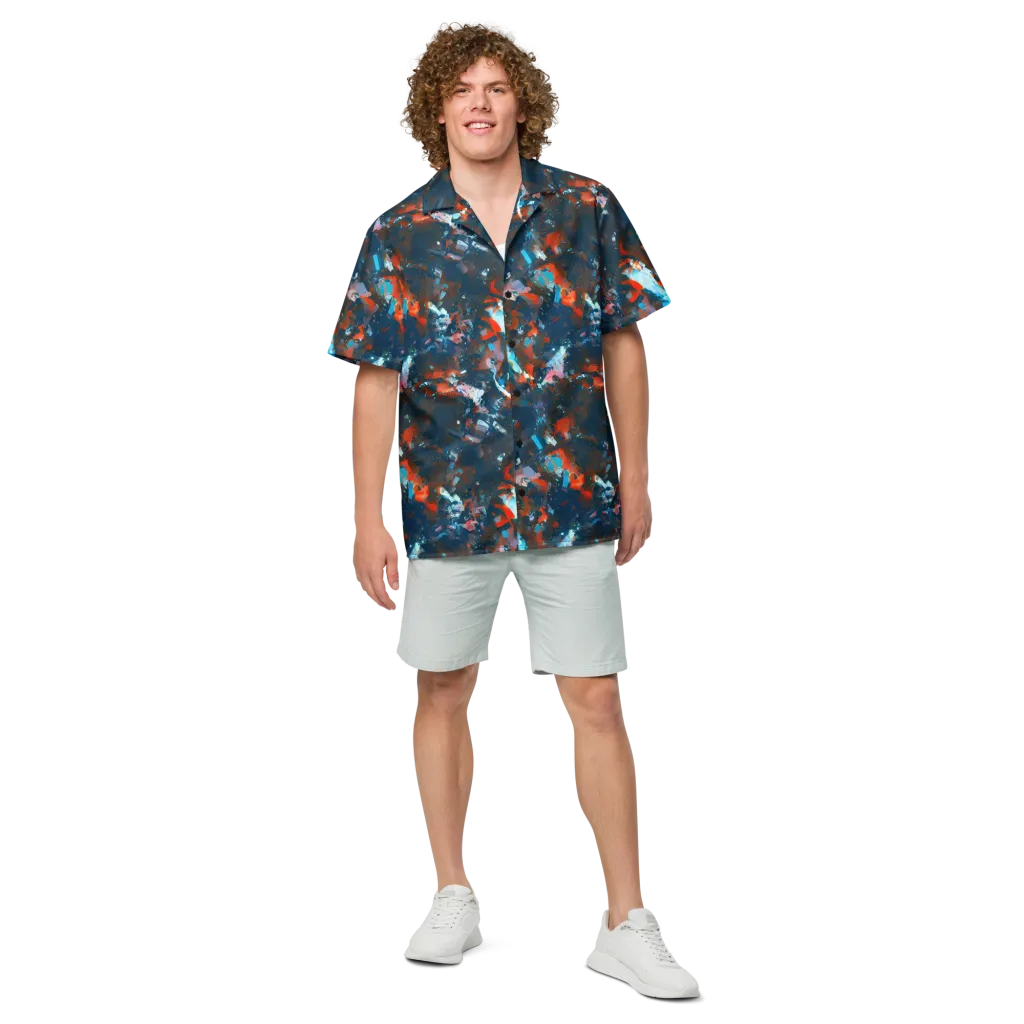 Ghenie's Whirl on Button Shirt — Front